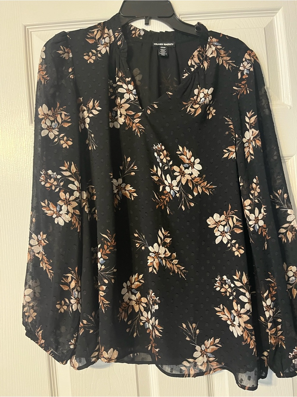 Black Floral Chiffon Women's Skirt by Hilary Radley